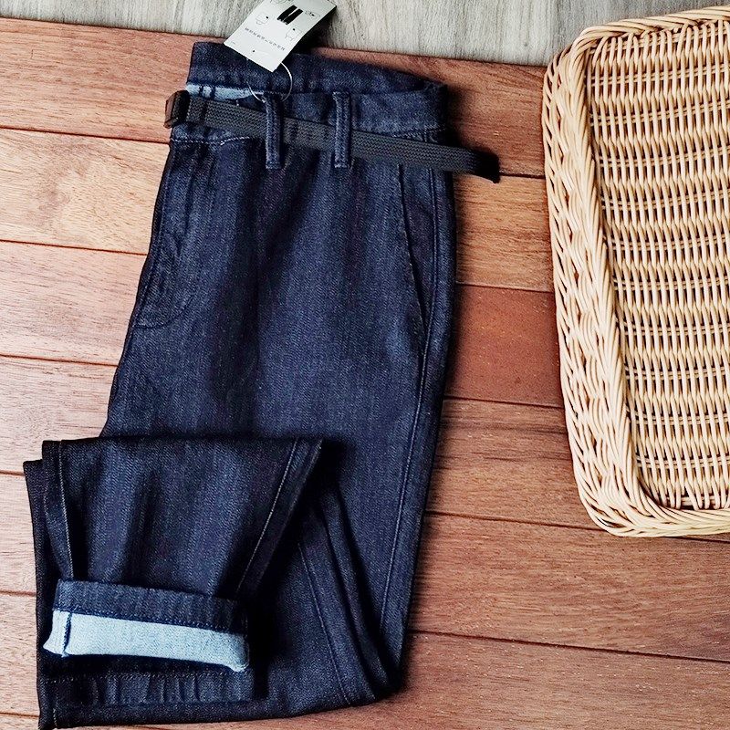 日单!超赞版型!线下399!男士时尚复古百搭宽松卡扣直筒牛仔裤