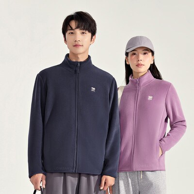 特厚780克羊羔绒 加绒加厚秋冬外套男摇粒绒立领保暖奥粒绒卫衣女