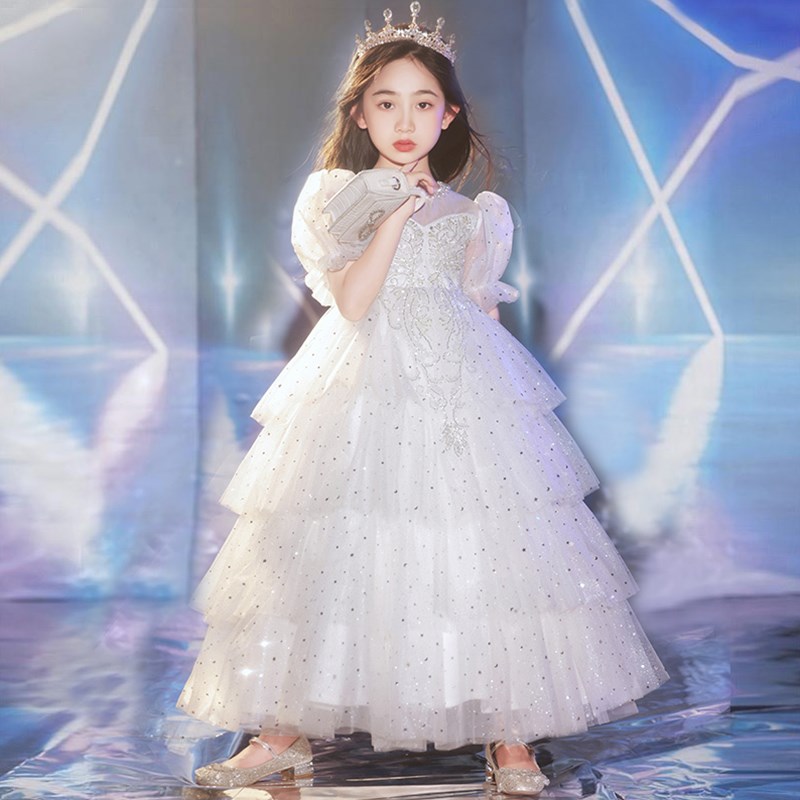女童礼服轻奢小众高端夏季歌唱比赛钢琴演奏小主持人演出服公主裙