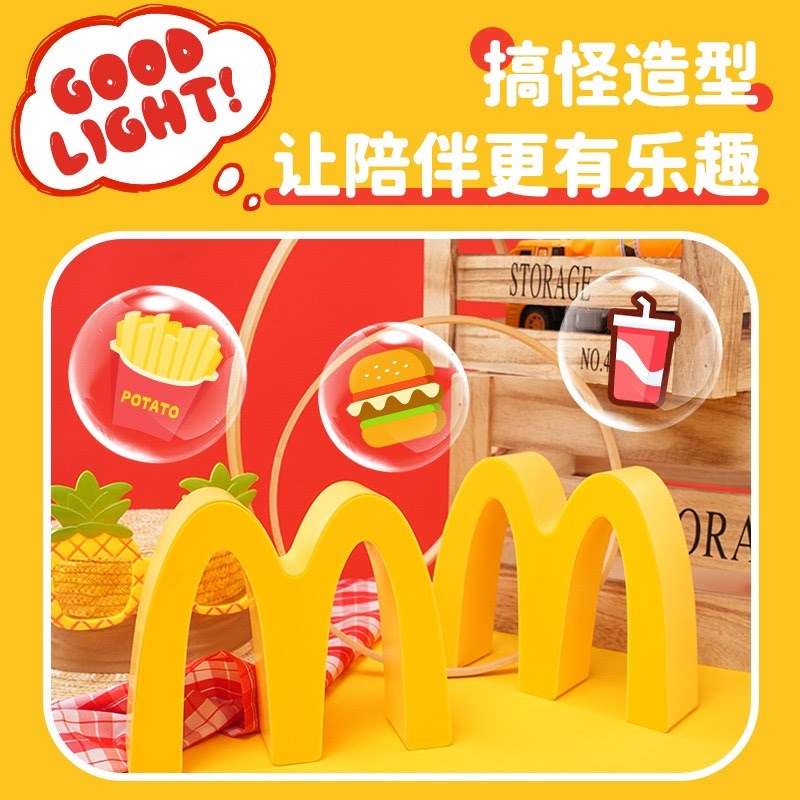 M灯麦门信徒小夜灯W记恶搞定时安睡灯usb充电卧室睡眠灯新年礼物