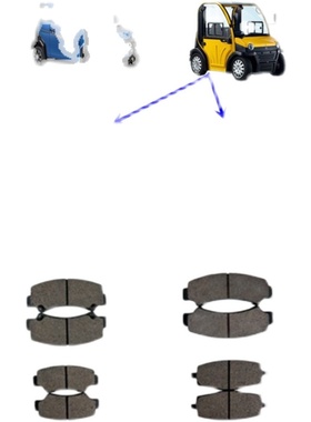大阳巧客刹车片制动片SF603SF627电动四轮车摩擦片新能源轿车配件