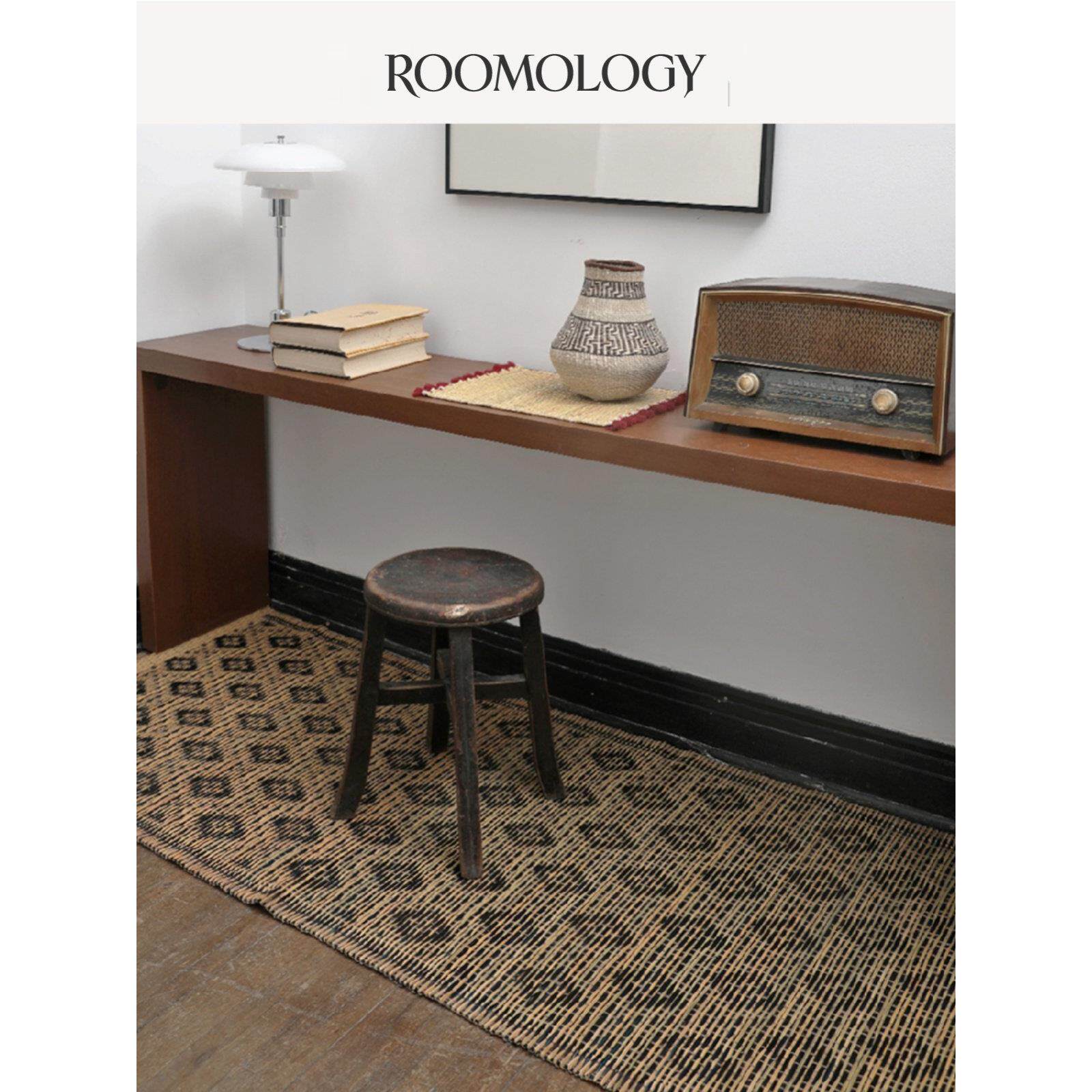 Roomology摩洛哥进口纯手工编织草编藤编地垫草席凉席夏季地毯