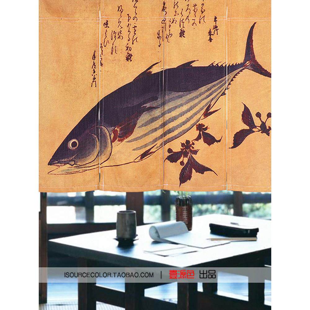日式寿司店布帘和风暖帘店面装饰挂帘半帘日本帘定做加工可印logo