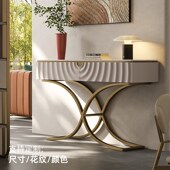 2024新款 轻奢大理石入户玄关柜家用客厅K意式 简约高端别墅储物柜