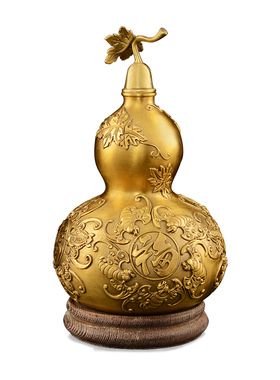 纯摆件工d艺品客厅玄关黄铜开口五福开盖空心大号