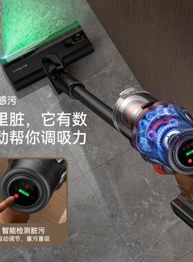 德尔玛绿光显尘吸尘器大吸力手持小型载工业吸尘