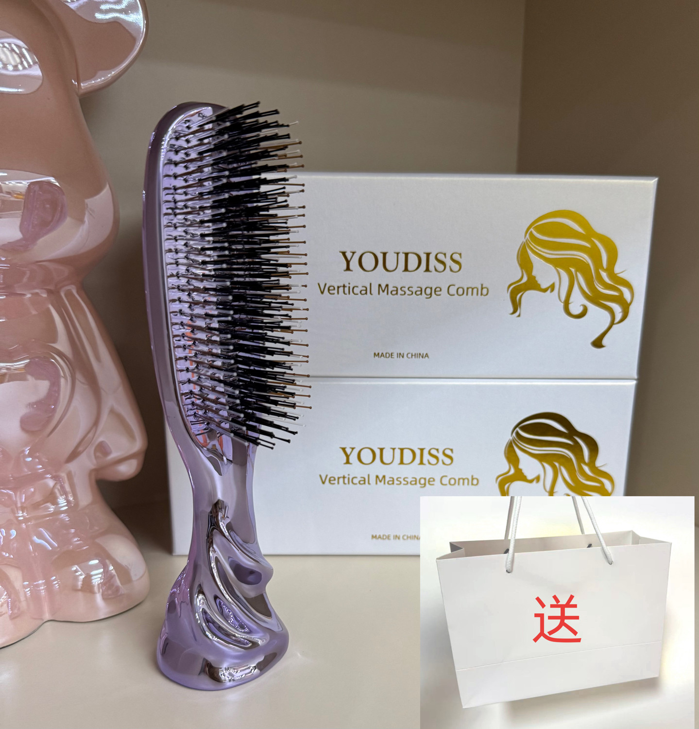 日本宙斯YOU同款立式生发顺发按摩梳护发梳洗发梳轻松梳通毛囊