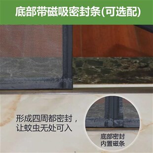 防蚊纱窗纱网门帘防蚊家用大门纱门加密静音防虫软纱门帘 夏季
