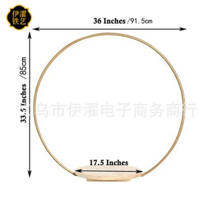 金属花环配蛋糕架餐桌中心摆件节日场地布置道具圆形气球拱门