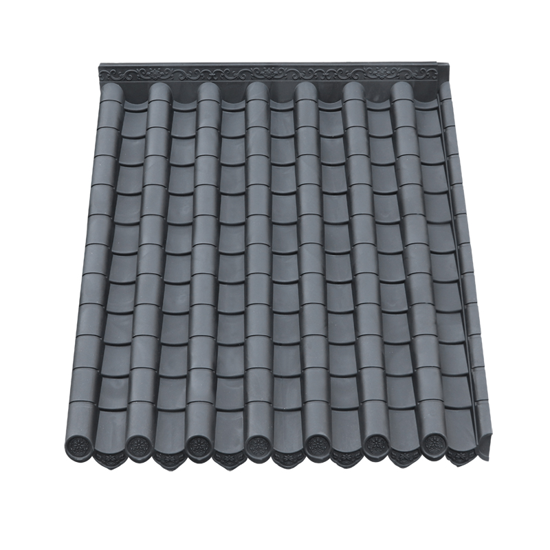 加厚110*125cm一体大板中式塑料防水房檐装饰仿小青瓦雨棚仿古瓦