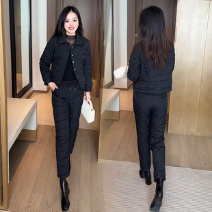 冬季时尚棉衣套装女小个子2025新款高级感时髦洋气减龄显瘦两件套