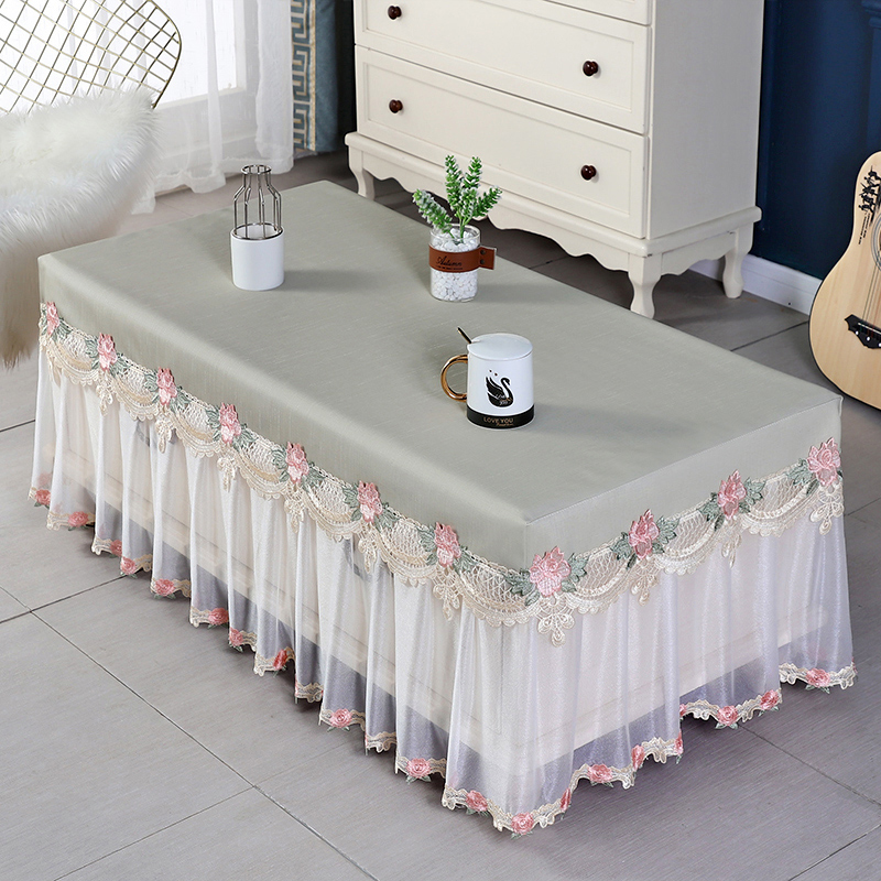 垂纱茶几桌布餐桌皮罩防水防油方尘罩长方形家用电炉罩烤火桌罩套