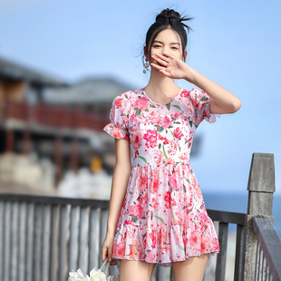 泡温泉游泳 女款 夏天女士泳衣2025新款 微胖女孩遮肉显瘦连体裙S式