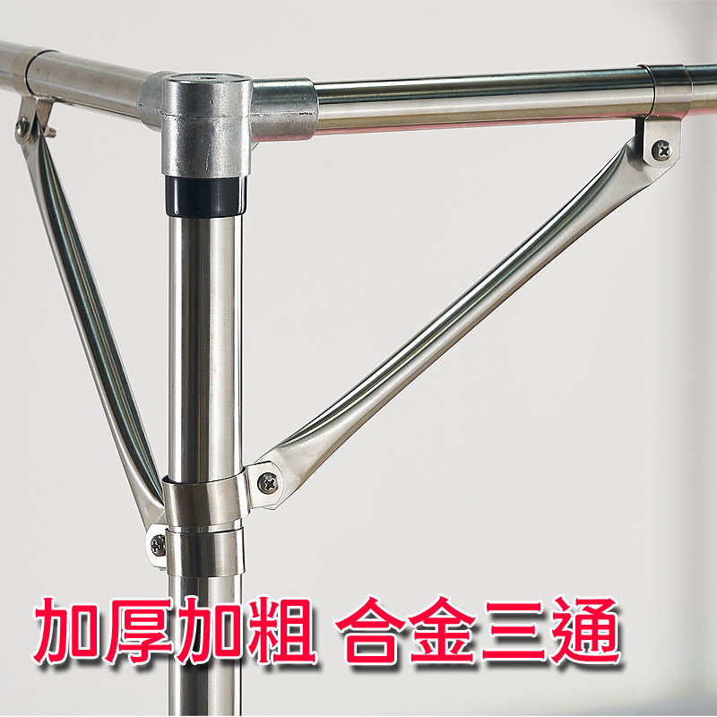 加粗蚊帐支架杆子架子加厚三开门落地家用双人1518不锈钢三开门
