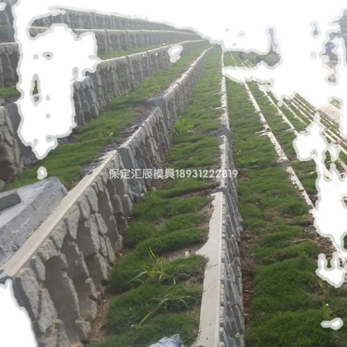水泥仿石面阶梯生态箱式砌块铁模具水利挡土墙植草式护坡磨具