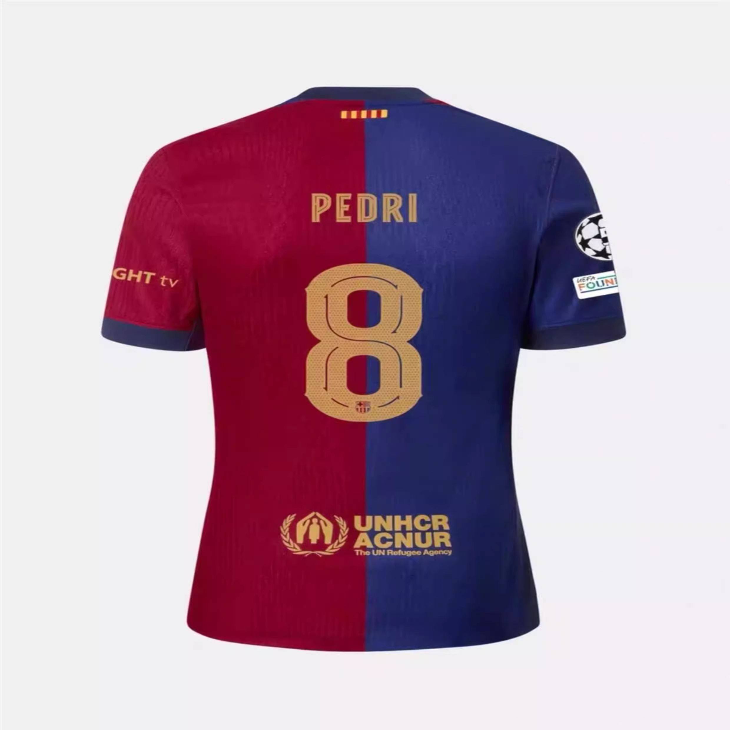 2425新赛季巴萨主场球衣巴塞罗那加维莱万佩德里德容亚马尔足球服