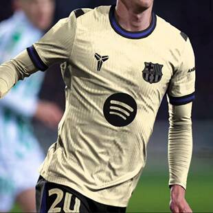 2526新赛季巴萨客场球衣拉什福德加维科比佩德里德容亚马尔足球服