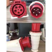 浙江工IP67防水航空插头125A5P 380V三相岸电船用工业插头5芯100A