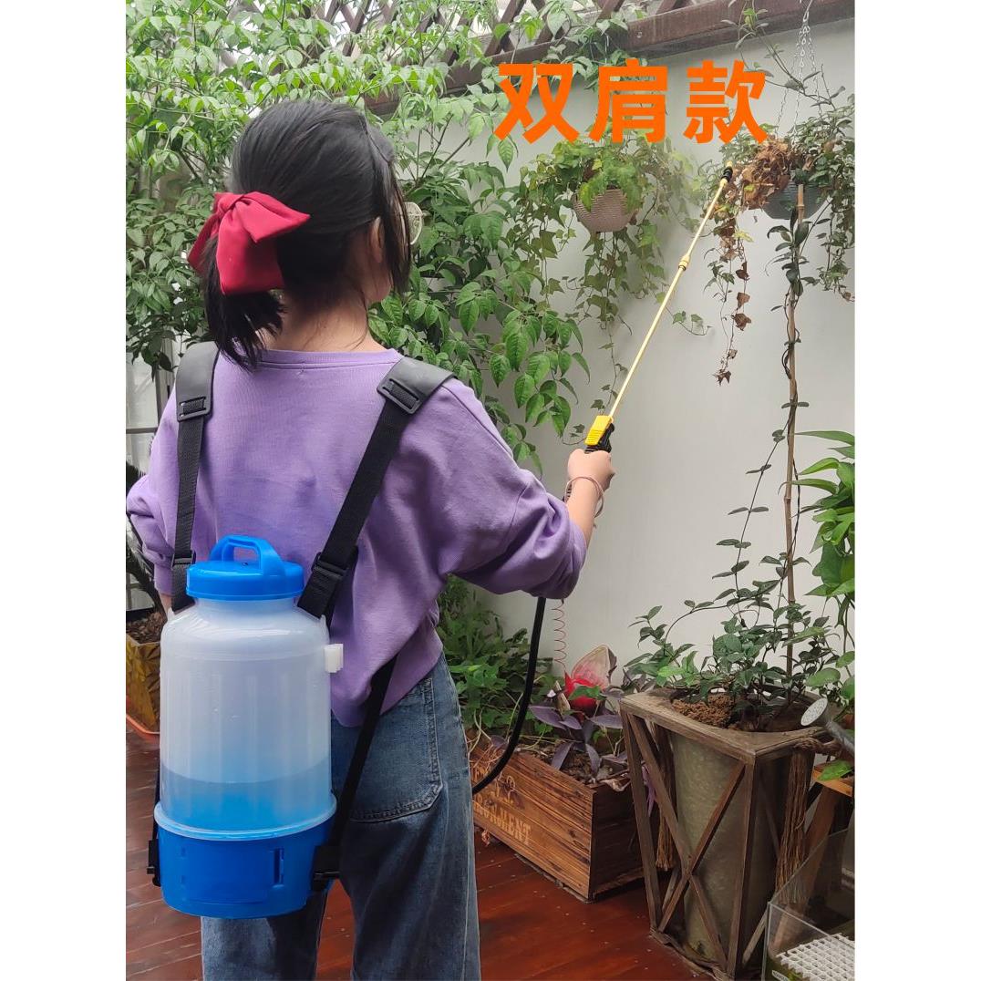 助丰5L8L锂电池电动喷雾器小型多功能浇花打药喷壶消毒农用喷雾器
