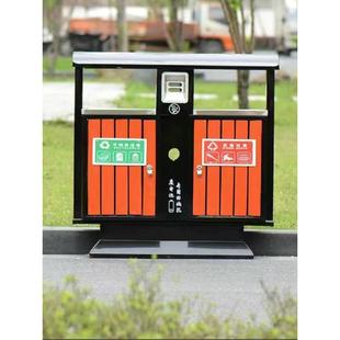 2024新款镀锌板大容量商用分类环卫定制加厚不锈钢果皮箱直销