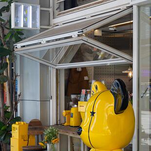 铝合金上下折叠窗定制厨房饭厅上翻窗上折窗出餐口上下推拉窗定做