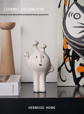 Hermoso玩蘑菇可爱的蘑菇桌面陶瓷装饰品客厅入口酒柜装饰乔迁之