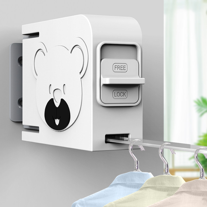 隐形晾衣绳室内免打孔浴室卫生间伸缩钢丝挂晒杆阳台隐藏式晾衣架,收纳整理,晾晒杆,淘宝优惠券,粉丝福利购,淘宝优惠卷