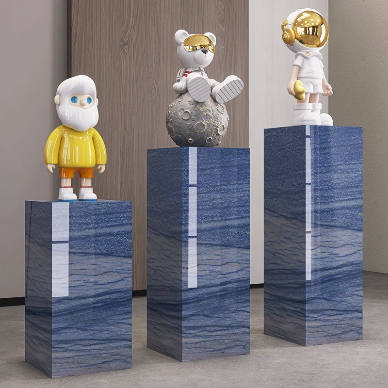 新房客厅装饰品走廊过道楼梯玄关大堂摆件展示台方柱石墩摆台花几