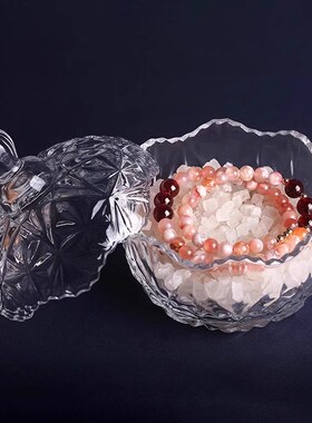 水晶净化消磁碗原石手链串珠净化水晶碗消磁碗容器白水晶消磁石