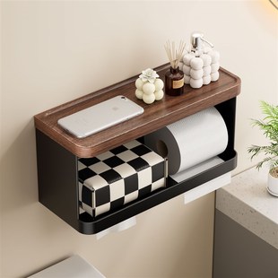 卫生间厕纸盒高级感纸巾架卷纸架厕所纸巾盒厕纸洗脸巾置物架厕纸