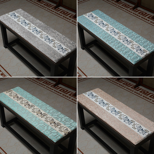 中式坐垫玄关垫实木沙发座垫定制长条凳红木沙发茶桌餐椅子长条垫