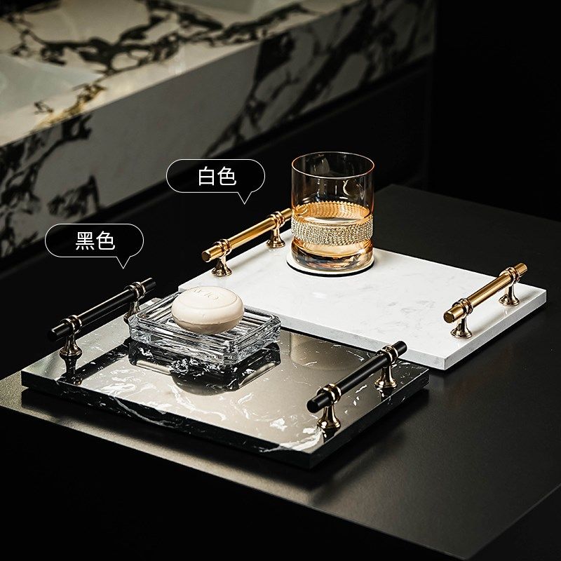 酒店风大理石托盘样板房卫生间置物架浴室洗漱台桌面高档收纳杯架,家庭/个人清洁工具,浴室角架/置物架,淘宝优惠券,粉丝福利购,淘宝优惠卷