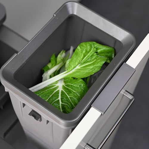 厨房橱柜嵌入式垃圾桶内嵌式带盖暗装隐形内置双桶分类阻阻抽屉式