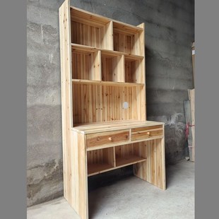 实木学生书桌柜组合一体台式家用简约写字儿童学习电脑桌定做X2