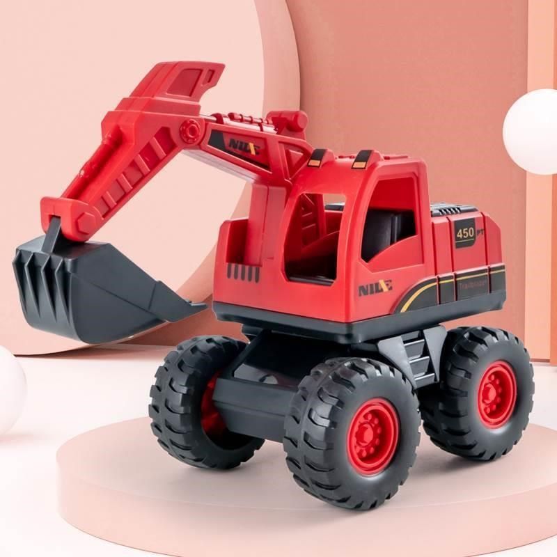 宝宝玩具车男孩推土机惯性工程车儿童挖掘机小汽车小孩挖土机红色