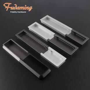 开槽。Fdm富达明嵌入式衣柜门拉手嵌入式抽屉柜滑动门拉手灰色