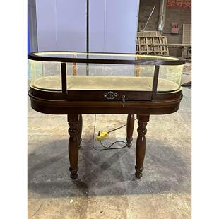 中古珠宝首饰展示柜台水晶手炼中岛陈列台古玩玉器翡翠玻璃柜定制