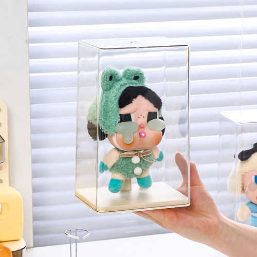 哭娃透明防倾倒展示盒手办收纳盒