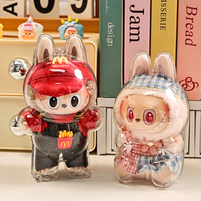 labubu一二三代透明保护壳