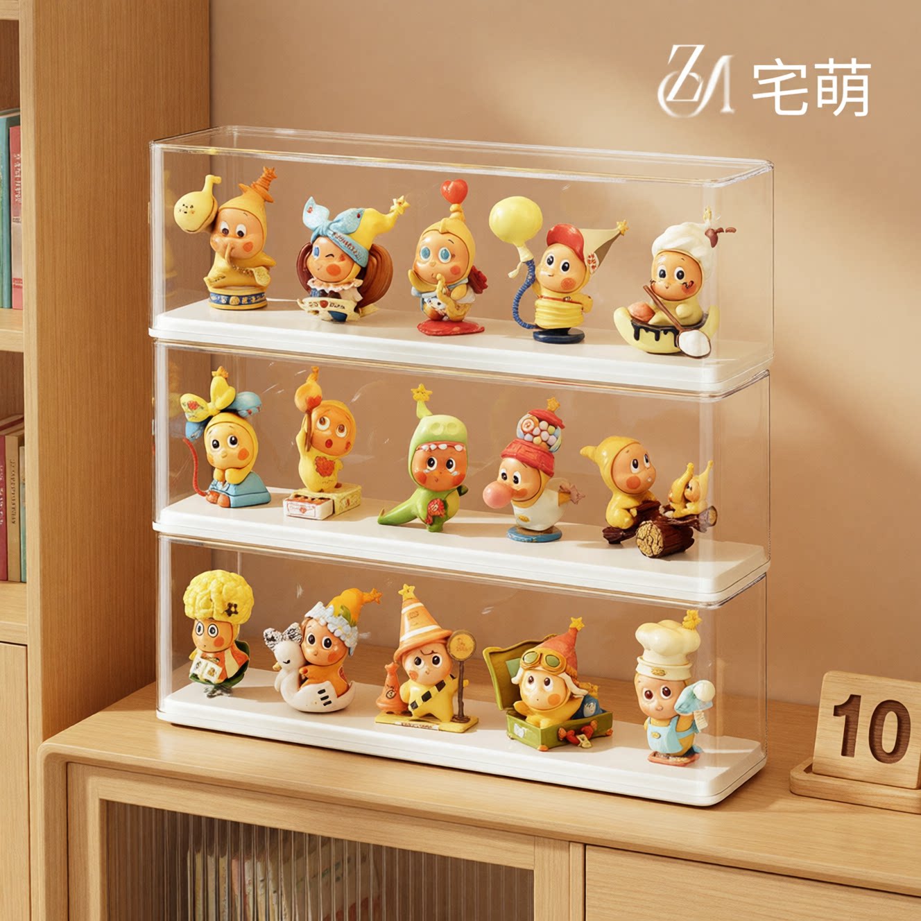 宅萌高透防尘亚克力收纳展示架图片