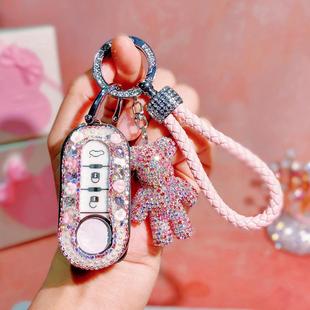适用于菲亚特500钥匙套女生镶钻博悦Bravo依维柯欧胜汽车包扣时尚