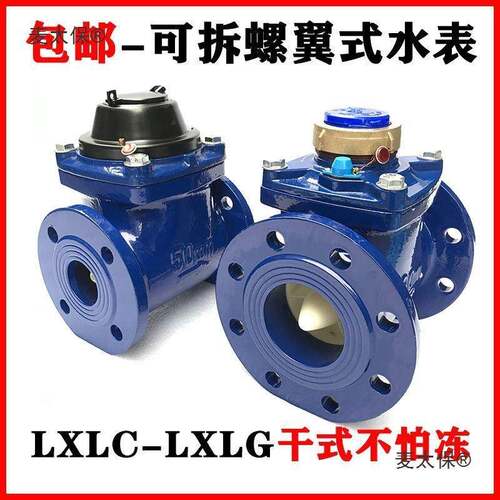 宁波干式可拆螺翼式法兰水表LXLCG防冻冷热水表自来水数字D麦太保