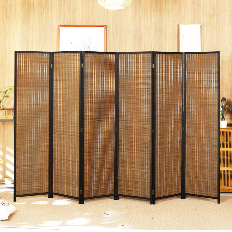 中式屏风隔断客厅卧室办公室可折叠板移动简约现代入户进门遮挡帘