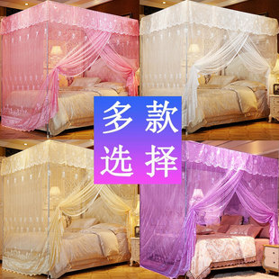 蚊帐1.8m床家用双人加厚加密1.5米单开门老式 宫廷纹帐2021年新款