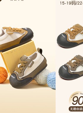 英贝米尼宝e宝鞋子秋季防滑软底婴儿单鞋儿童1到3岁新款男童学步