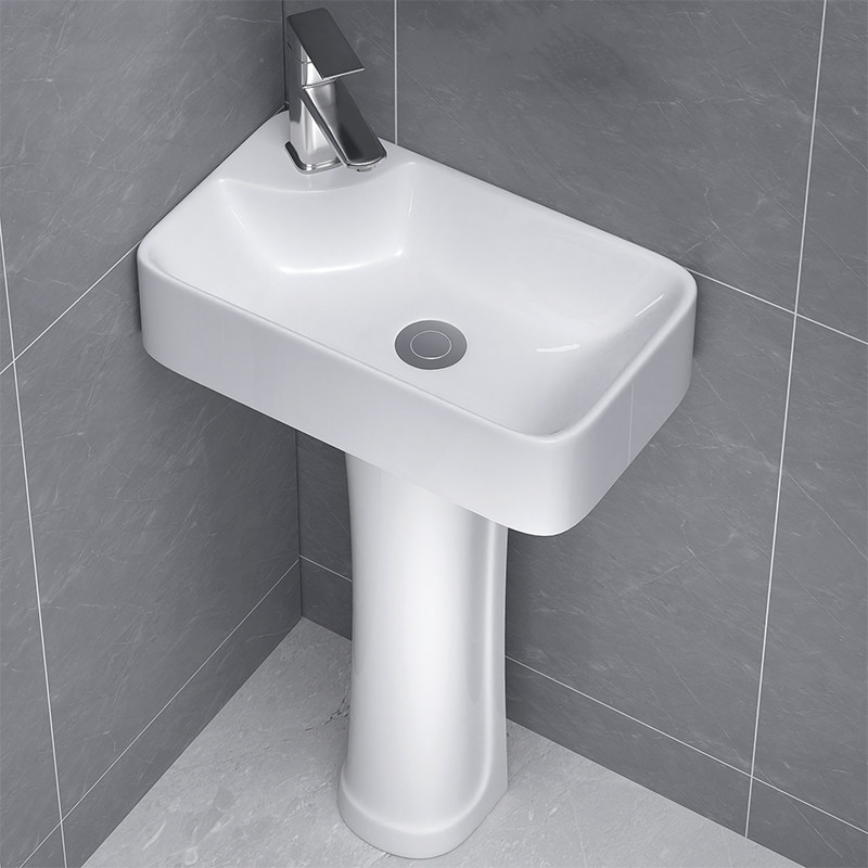 小户型立柱盆一体落地式陶瓷洗手盆阳台卫生间墙角洗脸盆洗漱池,家装主材,立柱盆,淘宝优惠券,粉丝福利购,淘宝优惠卷