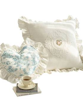 1VPR法式沙发抱枕白色床头靠垫套客厅背靠垫大枕头60x60超大尺寸