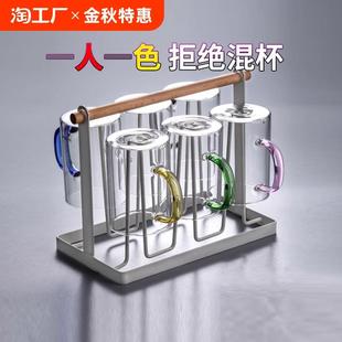水杯泡茶杯待客大口径耐高温高硼硅 玻璃杯家用客厅喝水杯茶杯套装