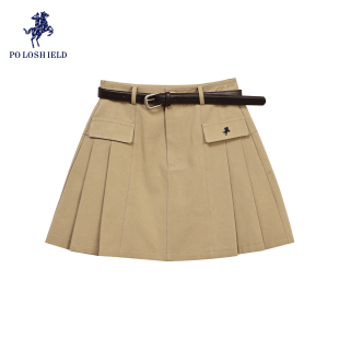 【商城同款】POLOSHIELD女士休闲百搭短裙学院风百褶裙6262Q2C169