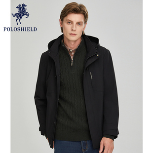 POLOSHIELD男士可拆卸连帽夹克外套春秋休闲通勤百搭男装男女生